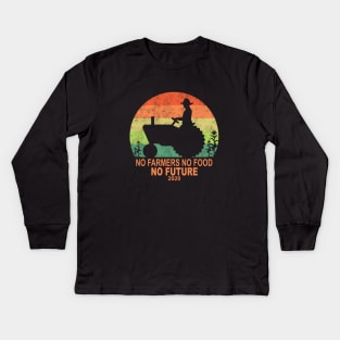 No Farmers No Food Kids Long Sleeve T-Shirt